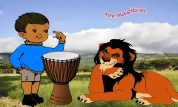 adam ile aslan masalı