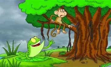 kurbağa ile maymun masalı