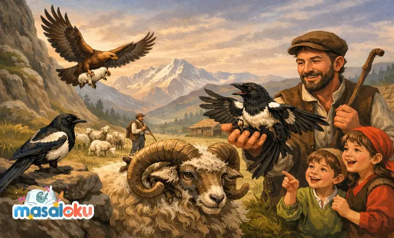 altın kartal ile saksağan masalı