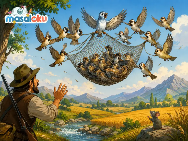 avcı ile kuşlar masalı